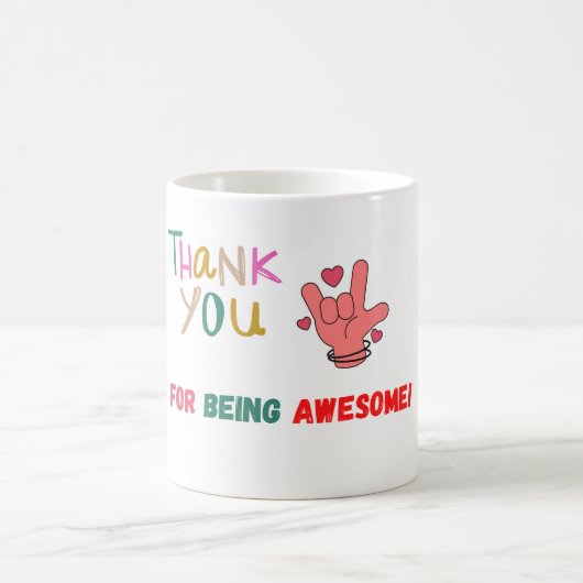 マグでありがと素晴らしう コーヒーマグカップ (中央)