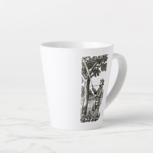 マグとアンティーク庭師 カフェラテマグ (右アングル)