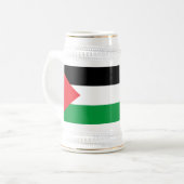 マグとパレスチナ国旗 ビールジョッキ (正面左)