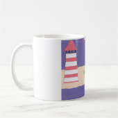 マグとビーチと海シーン コーヒーマグカップ (左)