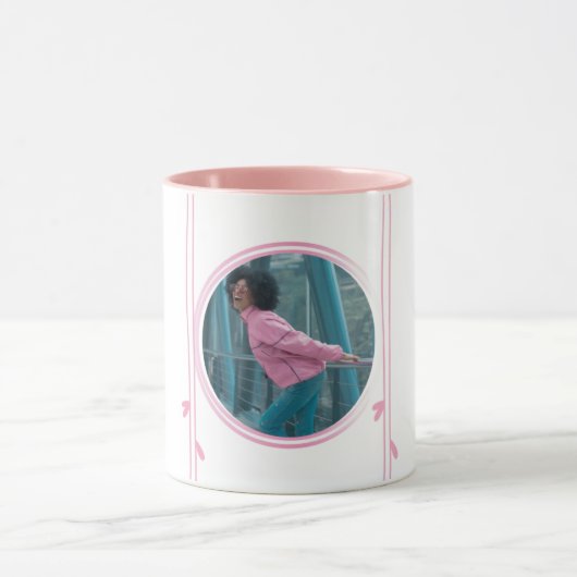 マグとピンクのTouchとカスタム写真 マグカップ (中央)