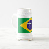 マグとブラジル国旗 ビールジョッキ (正面左)