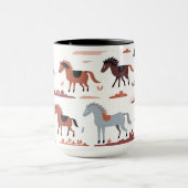 マグと抽象芸術芸術と馬。 マグカップ (中央)