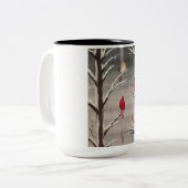 マグと深紅色 ツートーンマグカップ (正面左)