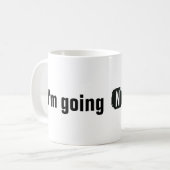 マグどこも行くこと コーヒーマグカップ (正面左)