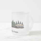 、マグのぞきますぽんと鳴らして下さい フロストグラスマグカップ (正面右)