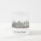 、マグのぞきますぽんと鳴らして下さい フロストグラスマグカップ (中央)