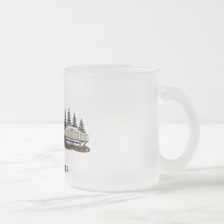 、マグのぞきますぽんと鳴らして下さい フロストグラスマグカップ