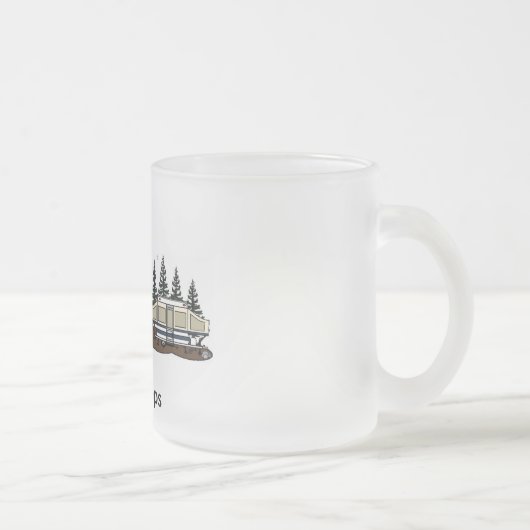 、マグのぞきますぽんと鳴らして下さい フロストグラスマグカップ (右)