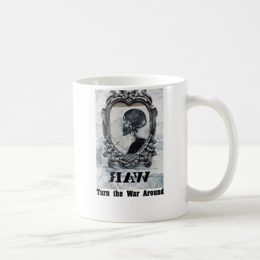 マグのまわりで戦争を回して下さい コーヒーマグカップ (右)