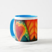 マグのまわりの2つのハートの覆い マグカップ (正面左)