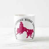 マグのカバルネワインCHA Interieur Blancのロゴは上がりました コーヒーマグカップ (中央)