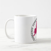 マグのカバルネワインCHA Interieur Blancのロゴは上がりました コーヒーマグカップ (左)