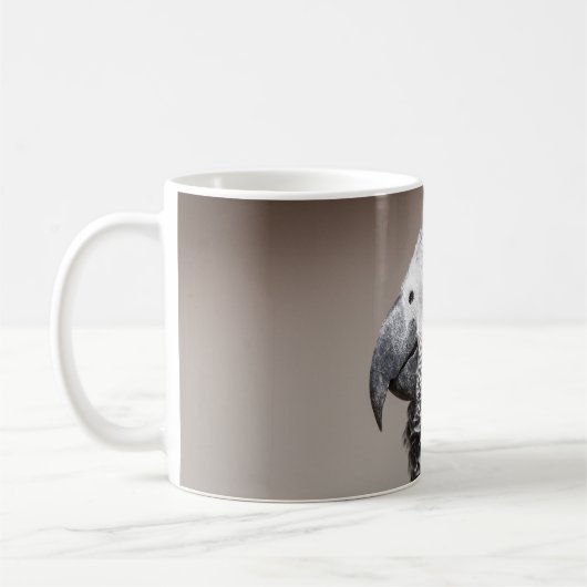 マグのコンゴのアフリカ灰色の灰色のオウム コーヒーマグカップ (左)
