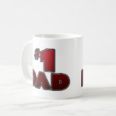 マグのコーヒーカップ、#1パパ コーヒーマグカップ (正面左)