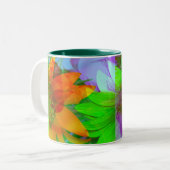 マグのコーヒー・マグの多彩のヒマワリ ツートーンマグカップ (正面左)