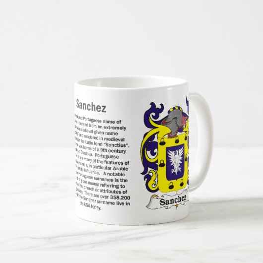 マグのサンチェスの家紋 コーヒーマグカップ (正面右)