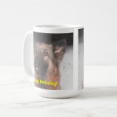 マグのドイツの羊飼いが幸せな日に舌を張る コーヒーマグカップ (正面左)