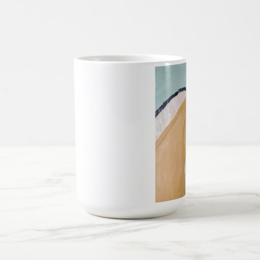 マグのノルウェーのフィヨルドの馬のアートワーク コーヒーマグカップ (中央)