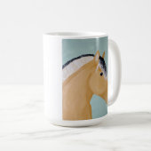 マグのノルウェーのフィヨルドの馬のアートワーク コーヒーマグカップ (正面右)
