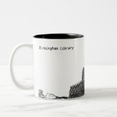マグのバーミンガムの図書館 ツートーンマグカップ (左)