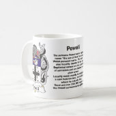 マグのパウエルの家紋 コーヒーマグカップ (正面左)