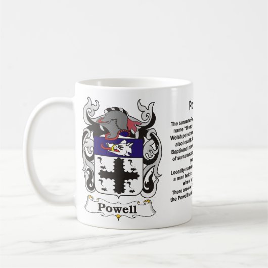 マグのパウエルの家紋 コーヒーマグカップ (左)