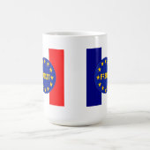 マグのフランスのな旗EU Frexit コーヒーマグカップ (中央)