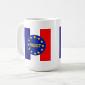 マグのフランスのな旗EU Frexit コーヒーマグカップ (正面左)