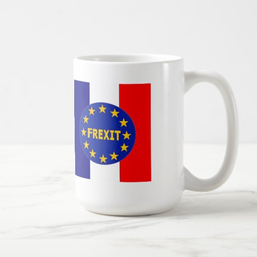 マグのフランスのな旗EU Frexit コーヒーマグカップ (右)