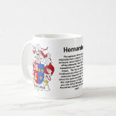 マグのヘルナンデスの家紋 コーヒーマグカップ (正面左)