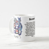 マグのベネットの家紋 コーヒーマグカップ (正面左)
