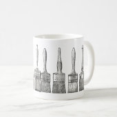 マグのペインターのニスのブラシ コーヒーマグカップ (正面右)