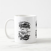 マグのマントラ:一緒に良い コーヒーマグカップ (左)