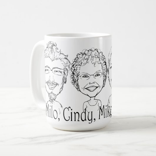 マグのユーモアのあるなコップのデザインのための私達の4つのマグ コーヒーマグカップ (正面左)