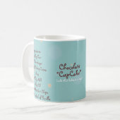 マグのレシピのチョコレート"コップケーキ"の コーヒーマグカップ (正面左)