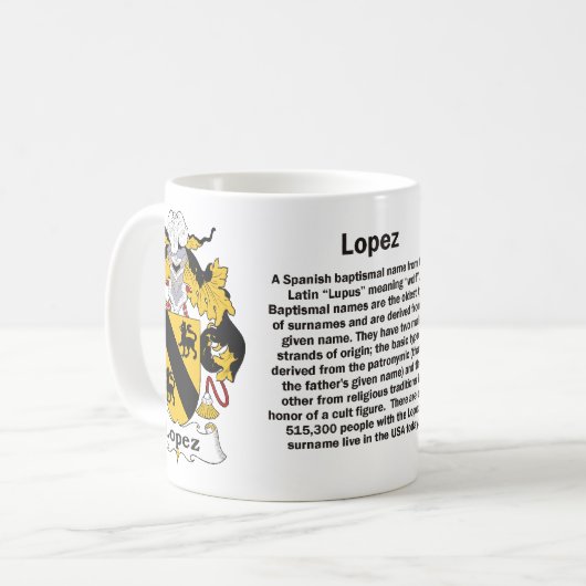 マグのローペッツの家紋 コーヒーマグカップ (正面左)