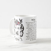 マグのワイリー、起源および意味 コーヒーマグカップ (正面左)