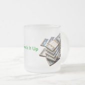 マグの上のそれを積み重ねて下さい フロストグラスマグカップ (正面右)