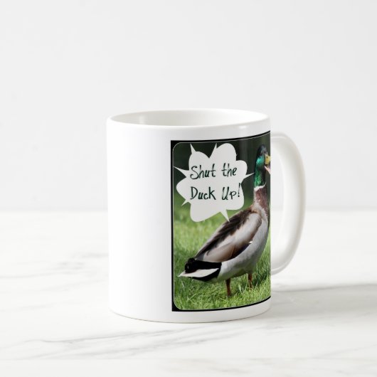 マグの上のアヒルを締めて下さい コーヒーマグカップ (正面右)