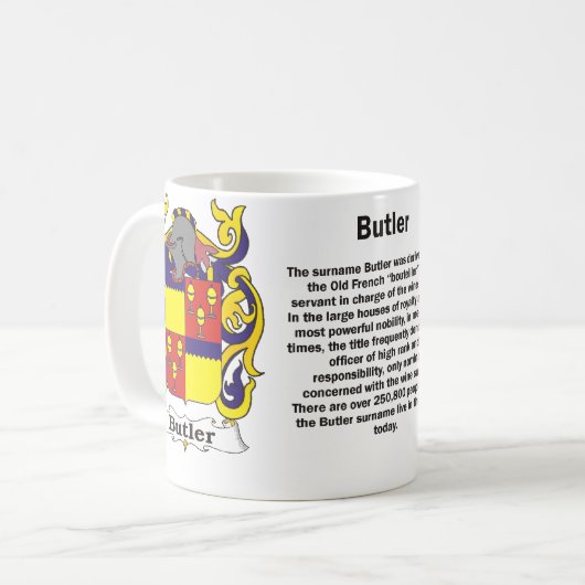 マグの執事の家紋 コーヒーマグカップ (正面左)