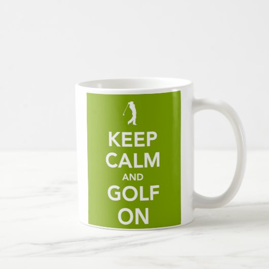 マグの平静そしてゴルフを保って下さい コーヒーマグカップ (右)