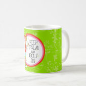マグの平静そしてゴルフを保って下さい コーヒーマグカップ (正面右)