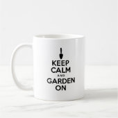 マグの平静そして庭を保って下さい コーヒーマグカップ (左)