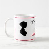 マグの平静そしてAustenを保って下さい コーヒーマグカップ (左)