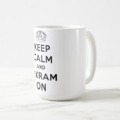 マグの平静及びBikramを保って下さい コーヒーマグカップ (正面右)