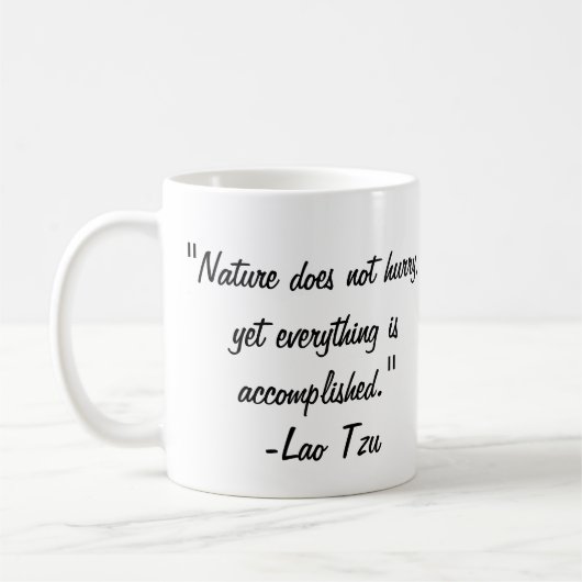 マグの引用文の陰陽の花 コーヒーマグカップ (左)