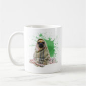 マグの敷物のパグ コーヒーマグカップ (左)