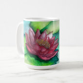 マグの水色の芸術 コーヒーマグカップ (正面左)