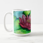 マグの水色の芸術 コーヒーマグカップ (左)